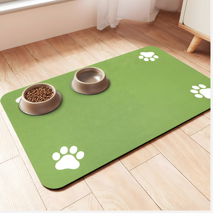 Pet Feeding Mat-Absorbent Pet Placemat for Food and Water Bowl