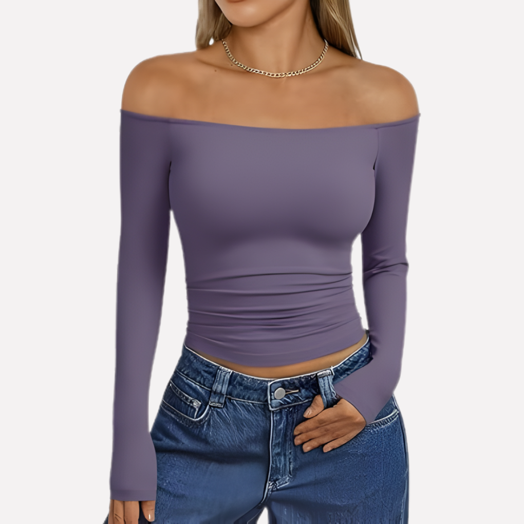 Women’s Off‑The‑Shoulder Long Sleeve Top
