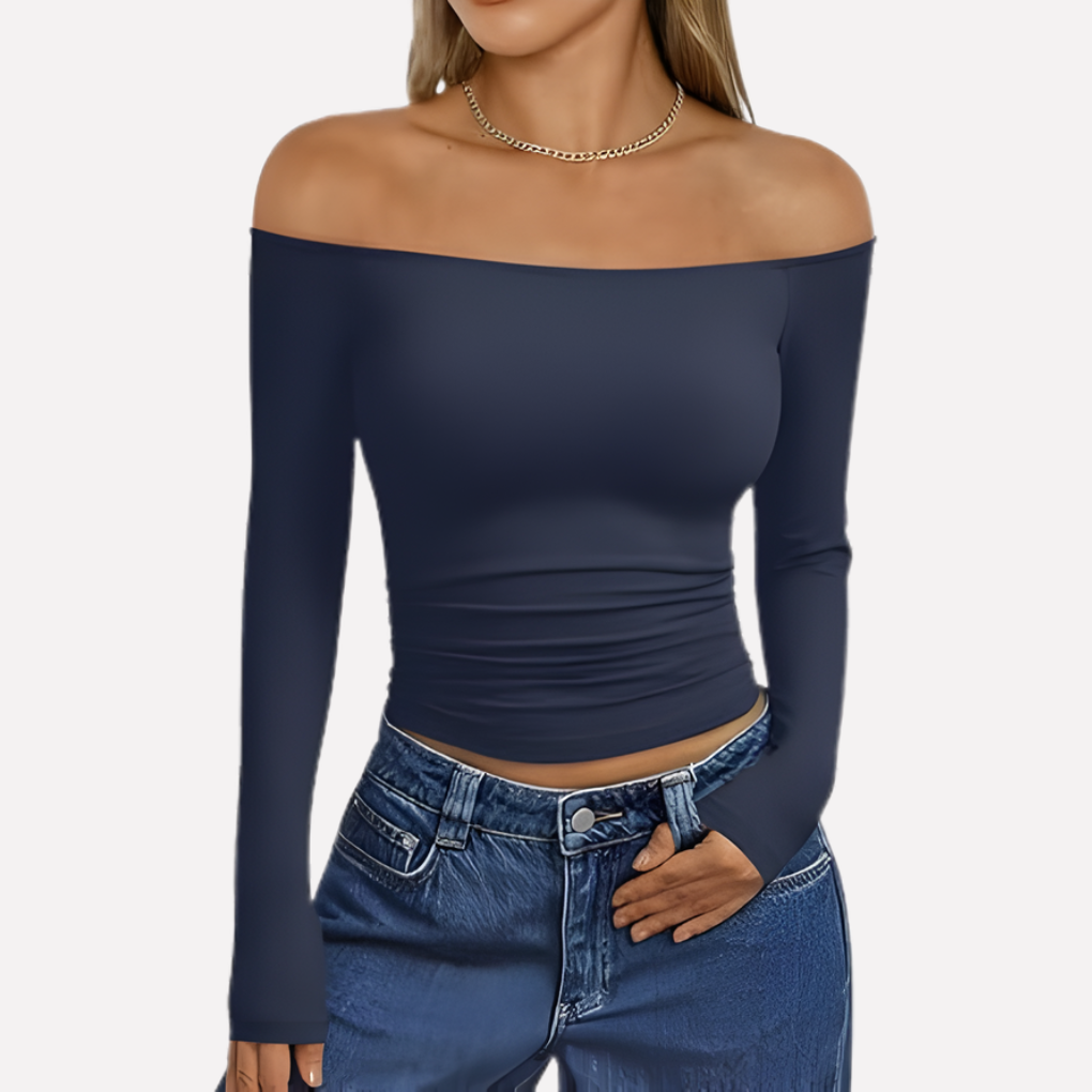 Women’s Off‑The‑Shoulder Long Sleeve Top