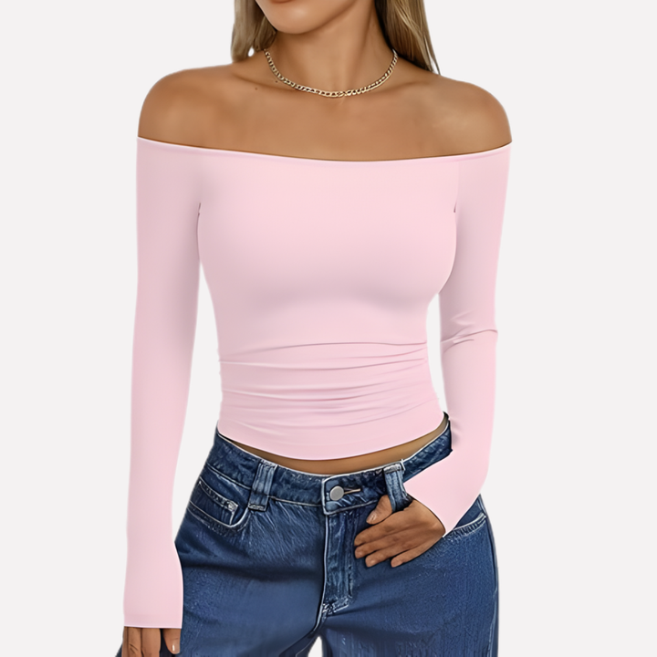 Women’s Off‑The‑Shoulder Long Sleeve Top