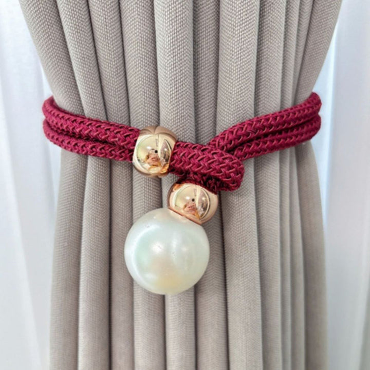 Lustrous Elegant 2-Piece Set  Pearl Curtain Tie Back