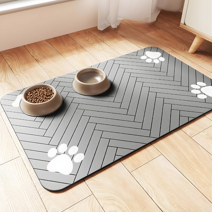 Pet Feeding Mat-Absorbent Pet Placemat for Food and Water Bowl
