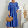 comfortable Loose Patchwork Midi Dress Effortless Style Meets Everyday Comfort
