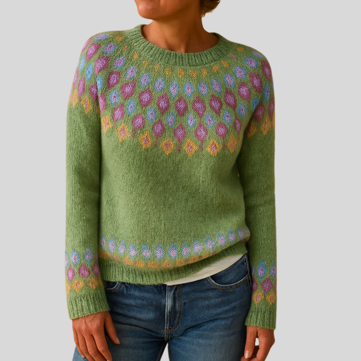 Women’s Printed Wool-like Sweater
