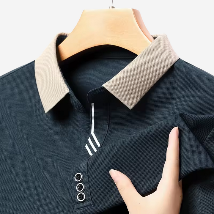 comfortable Long-Sleeve Polo for Men