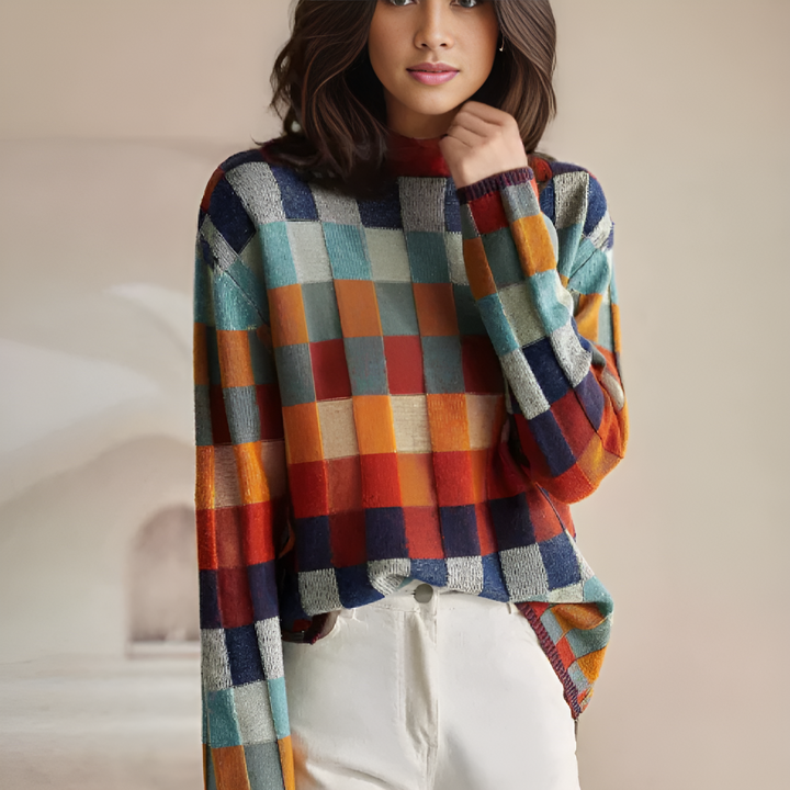 Luxurious High Neck fine Wool-like Sweater