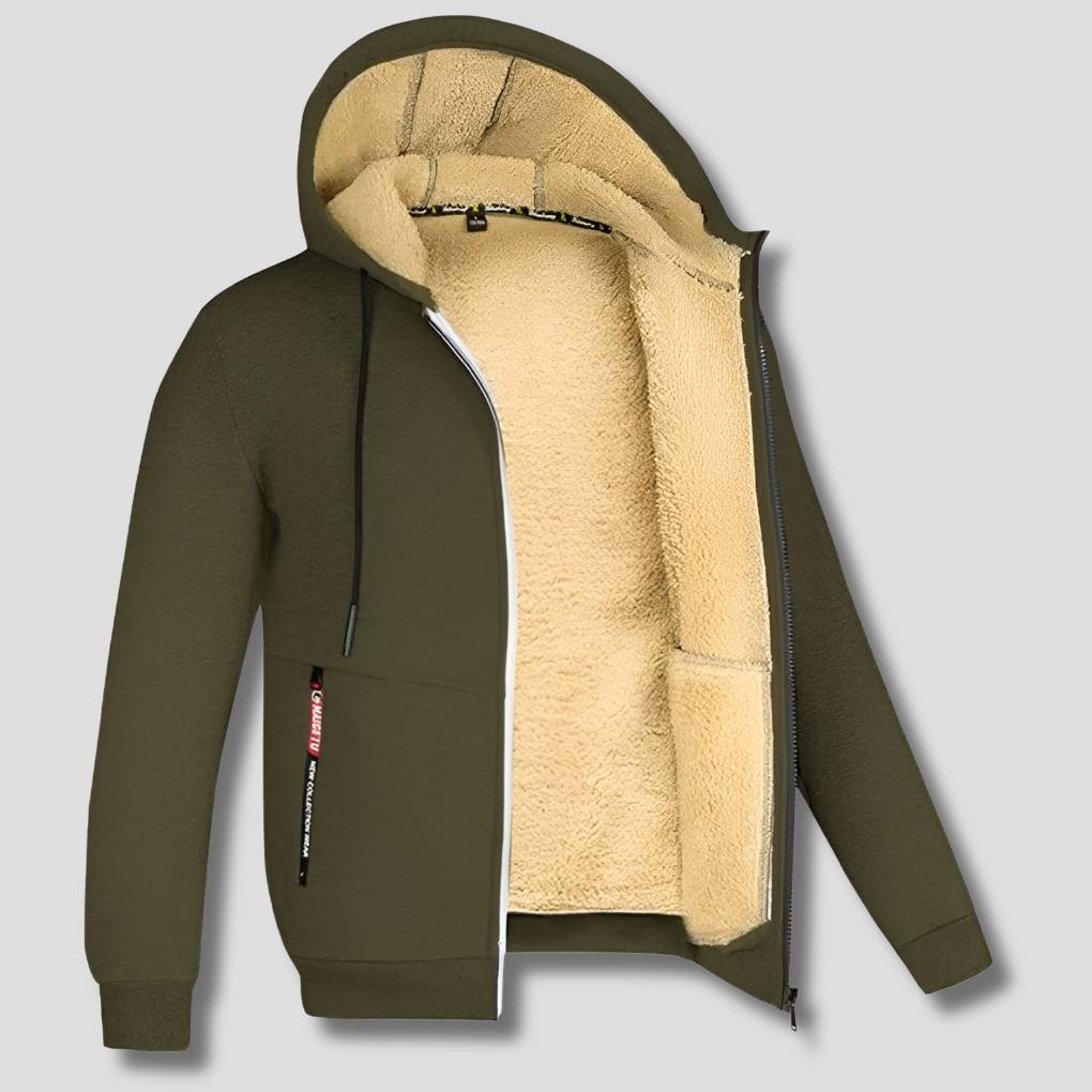 Men’s Fleece Pullover with Fur Lining