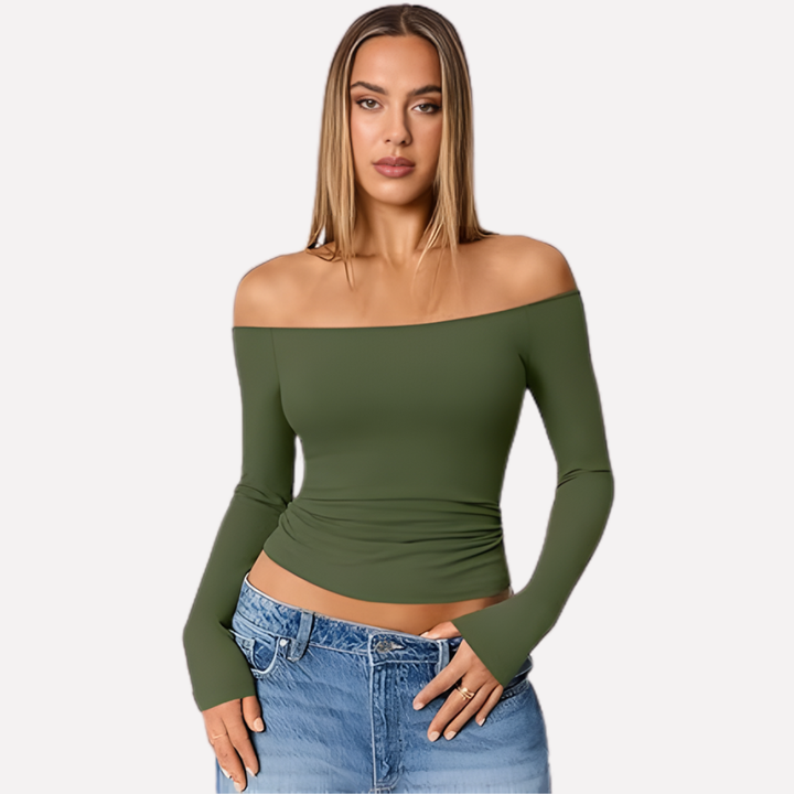 Women’s Off‑The‑Shoulder Long Sleeve Top