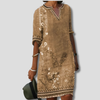 Effortlessly and Comfortable Boho Floral Ruffle Dress