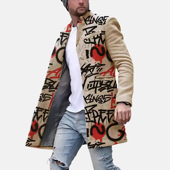 Street Print Coat – comfortable &amp; Adjustable Men’s Jacket