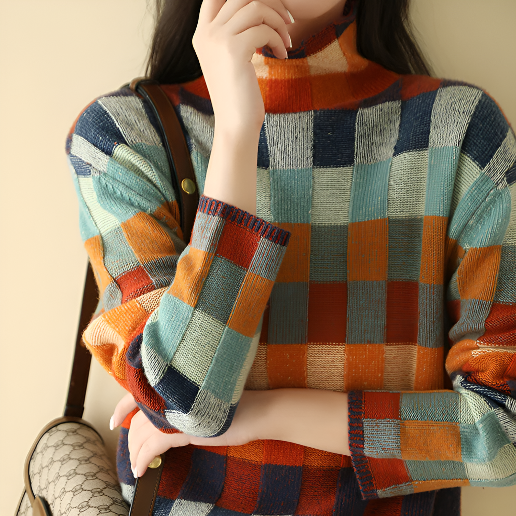 Luxurious High Neck fine Wool-like Sweater