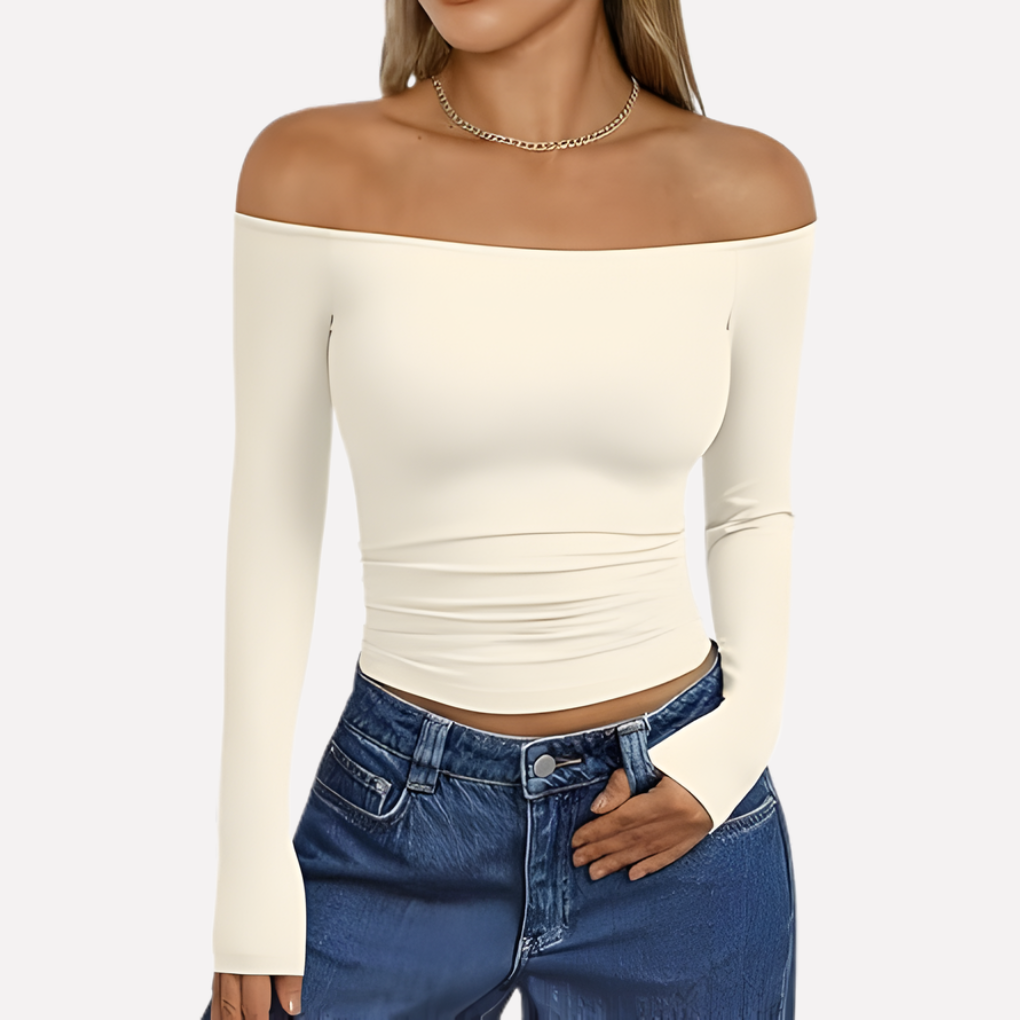 Women’s Off‑The‑Shoulder Long Sleeve Top