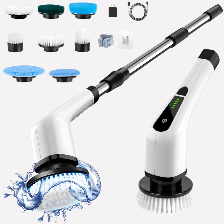 Cordless Cleaning Brush with Adjustable Heads