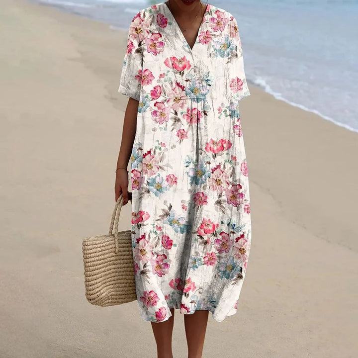 Inspired Floral Linen Dress – Breezy Everyday Style