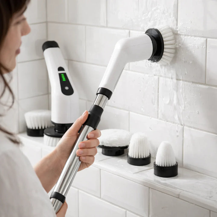 Cordless Cleaning Brush with Adjustable Heads