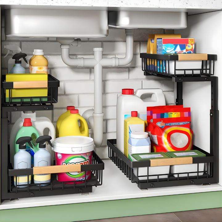 Under Sink Sliding Organizers