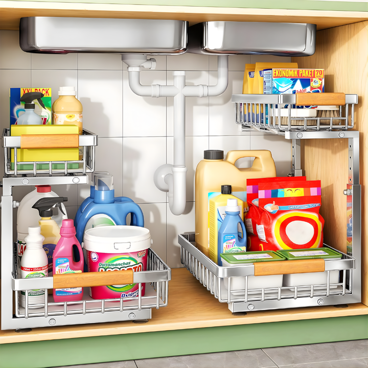 Under Sink Sliding Organizers
