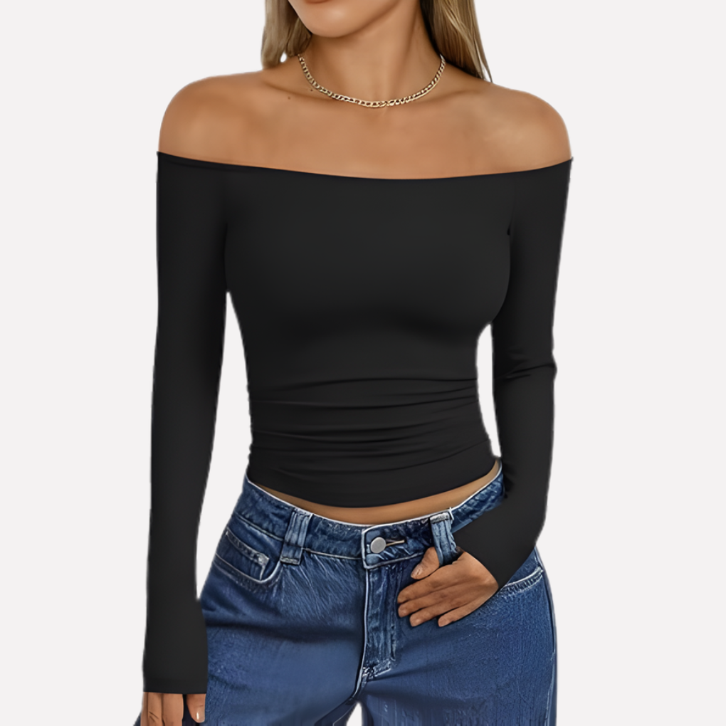 Women’s Off‑The‑Shoulder Long Sleeve Top