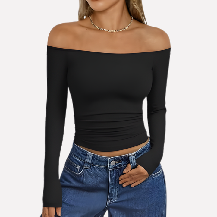 Women’s Off‑The‑Shoulder Long Sleeve Top