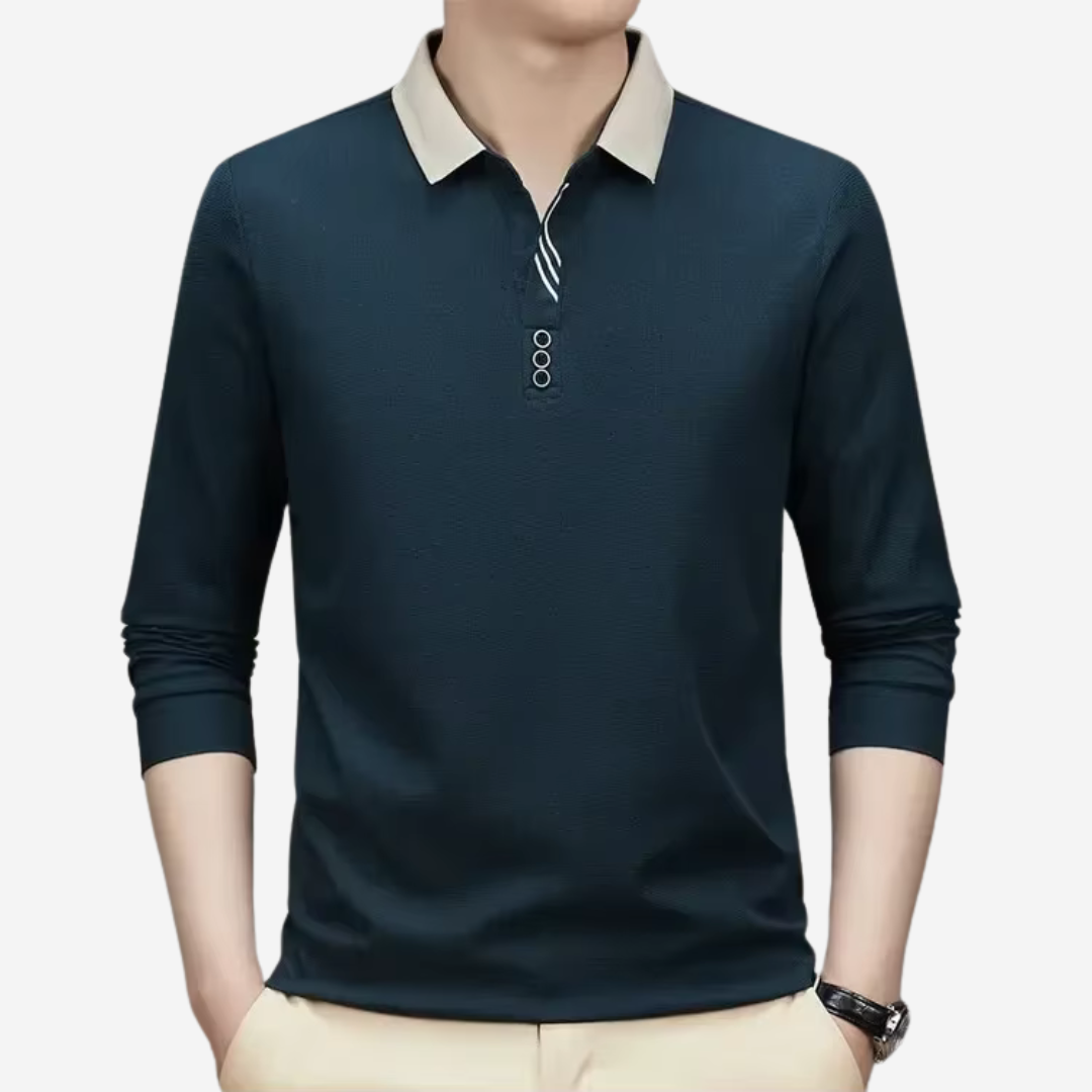 comfortable Long-Sleeve Polo for Men