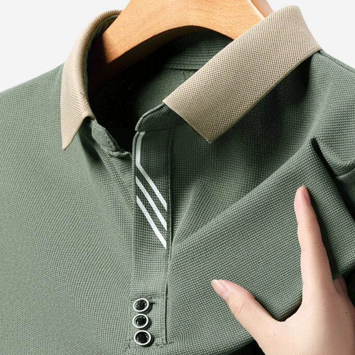 comfortable Long-Sleeve Polo for Men