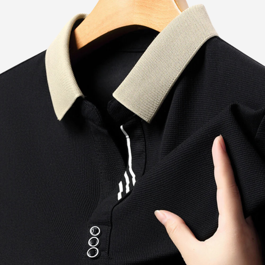 comfortable Long-Sleeve Polo for Men