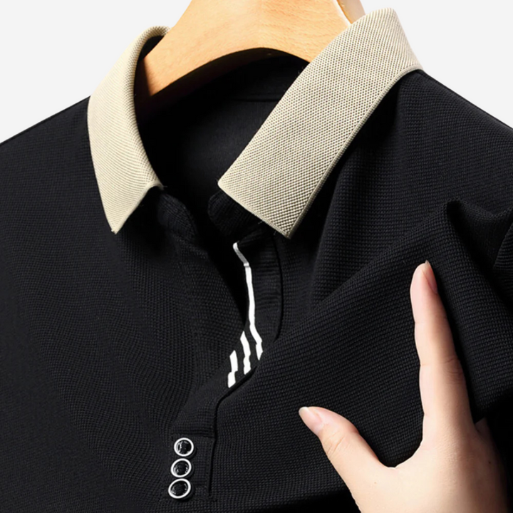 comfortable Long-Sleeve Polo for Men