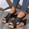 Cross-Tied Peep-Toe Wedge Sandals Elevated Elegance with Everyday Comfort