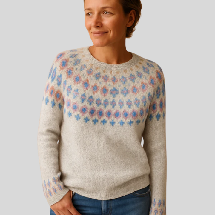 Women’s Printed Wool-like Sweater