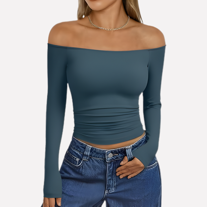 Women’s Off‑The‑Shoulder Long Sleeve Top