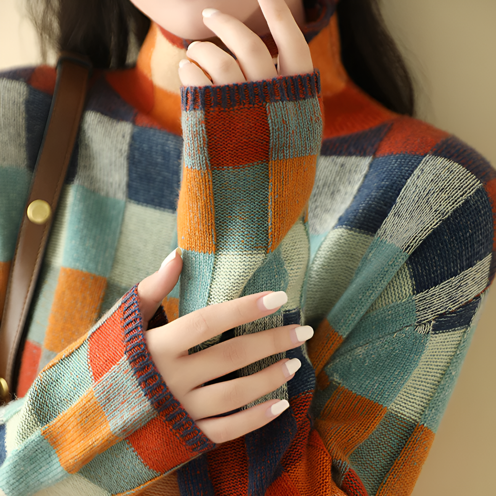 Luxurious High Neck fine Wool-like Sweater