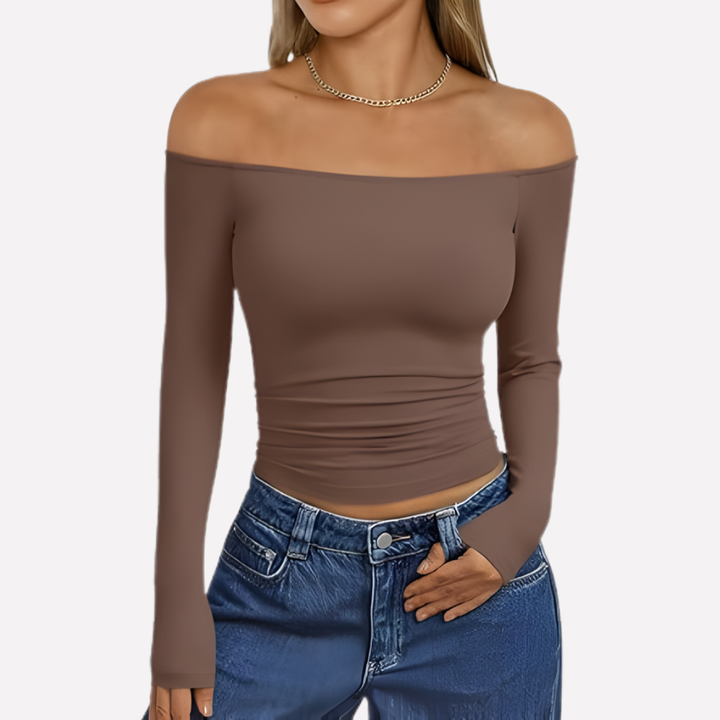 Women’s Off‑The‑Shoulder Long Sleeve Top