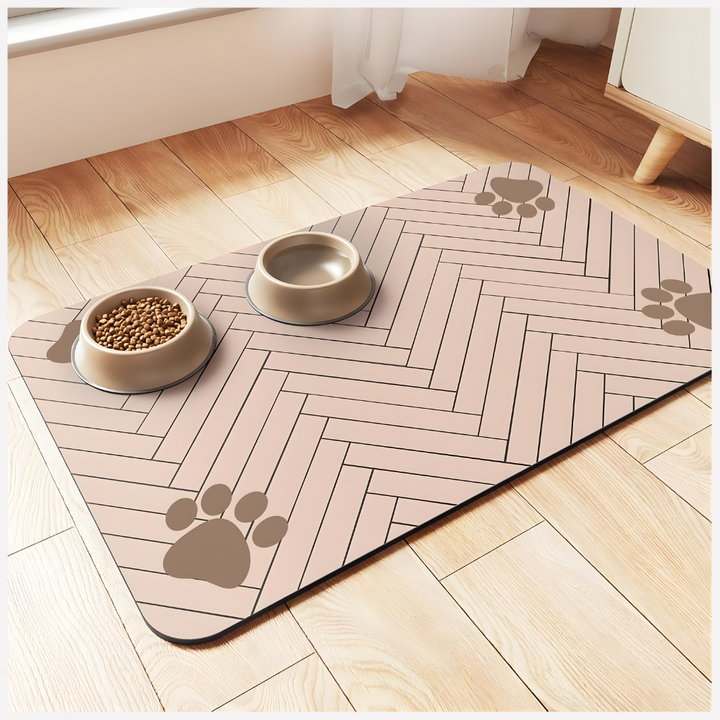 Pet Feeding Mat-Absorbent Pet Placemat for Food and Water Bowl