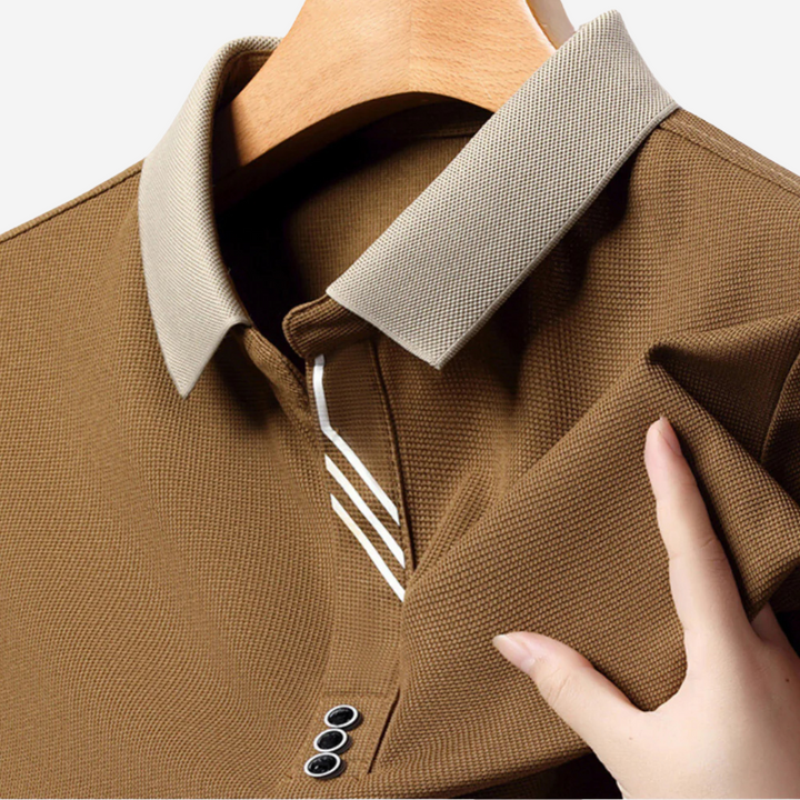 comfortable Long-Sleeve Polo for Men