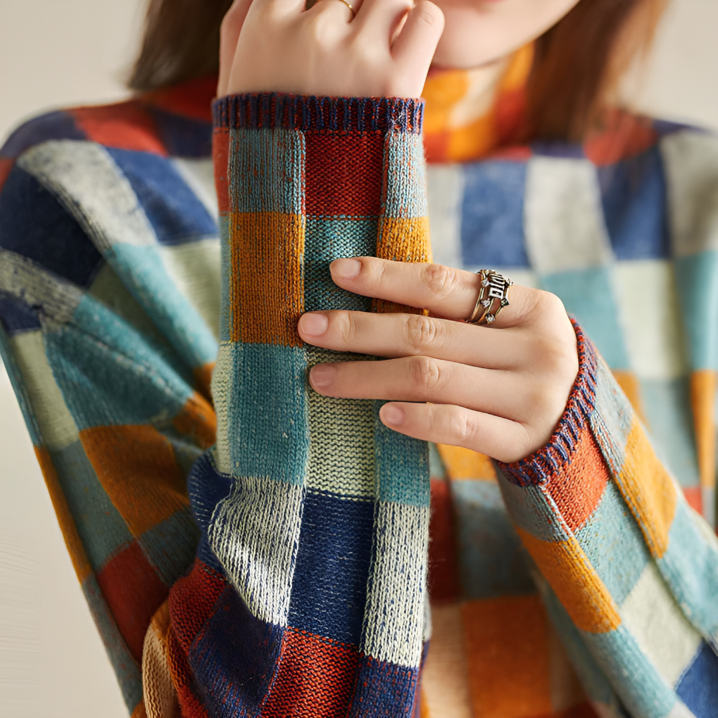 Luxurious High Neck fine Wool-like Sweater
