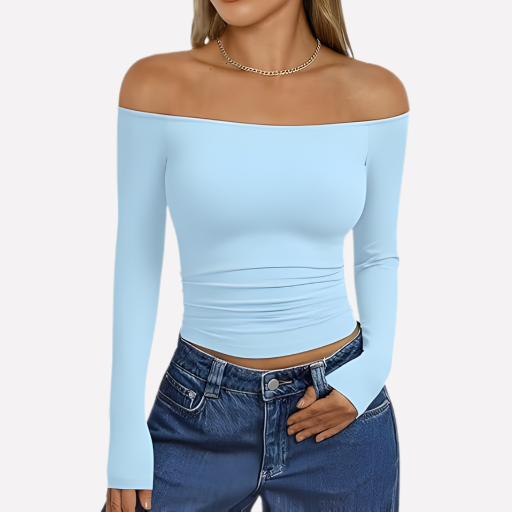 Women’s Off‑The‑Shoulder Long Sleeve Top