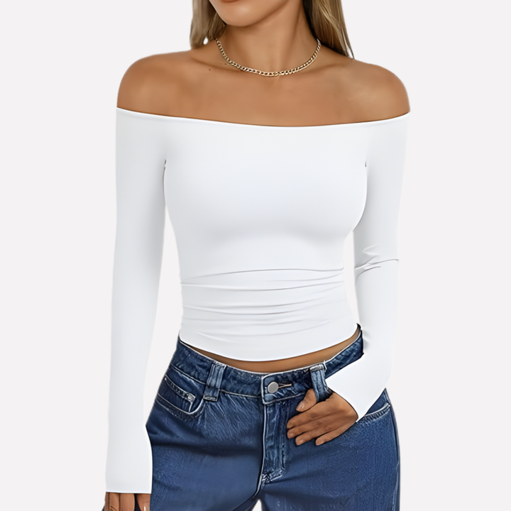 Women’s Off‑The‑Shoulder Long Sleeve Top