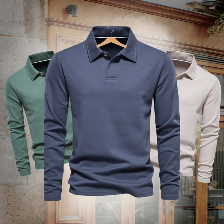 Alonso Men's Casual Polo Sweater – Timeless Comfort for Everyday Wear
