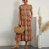 Women’s Cotton Linen Blend comfortable Midi Dress
