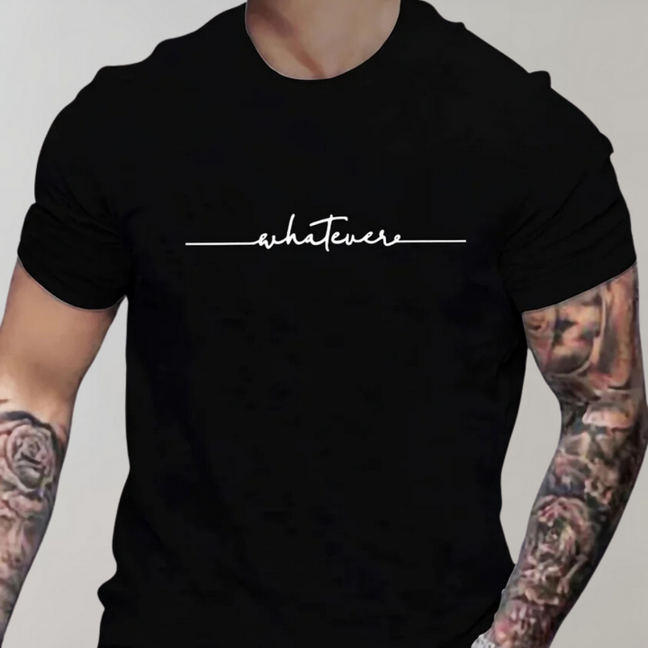 comfortable Men’s T-Shirt with Crew Neck and Minimalist Print