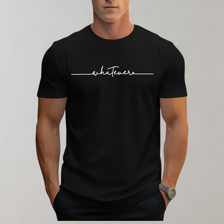 comfortable Men’s T-Shirt with Crew Neck and Minimalist Print