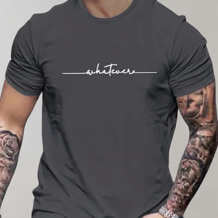 comfortable Men’s T-Shirt with Crew Neck and Minimalist Print