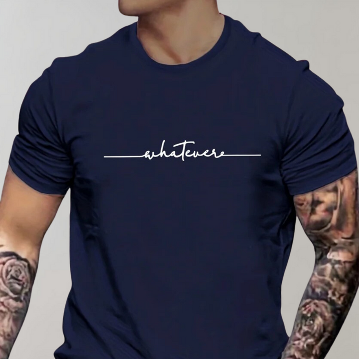 comfortable Men’s T-Shirt with Crew Neck and Minimalist Print