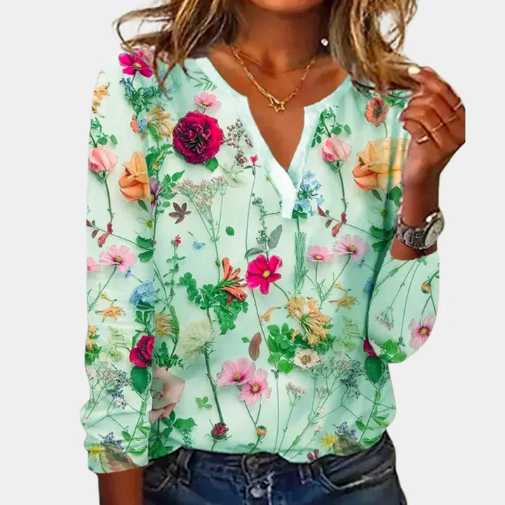comfortable Floral Women's Blouse
