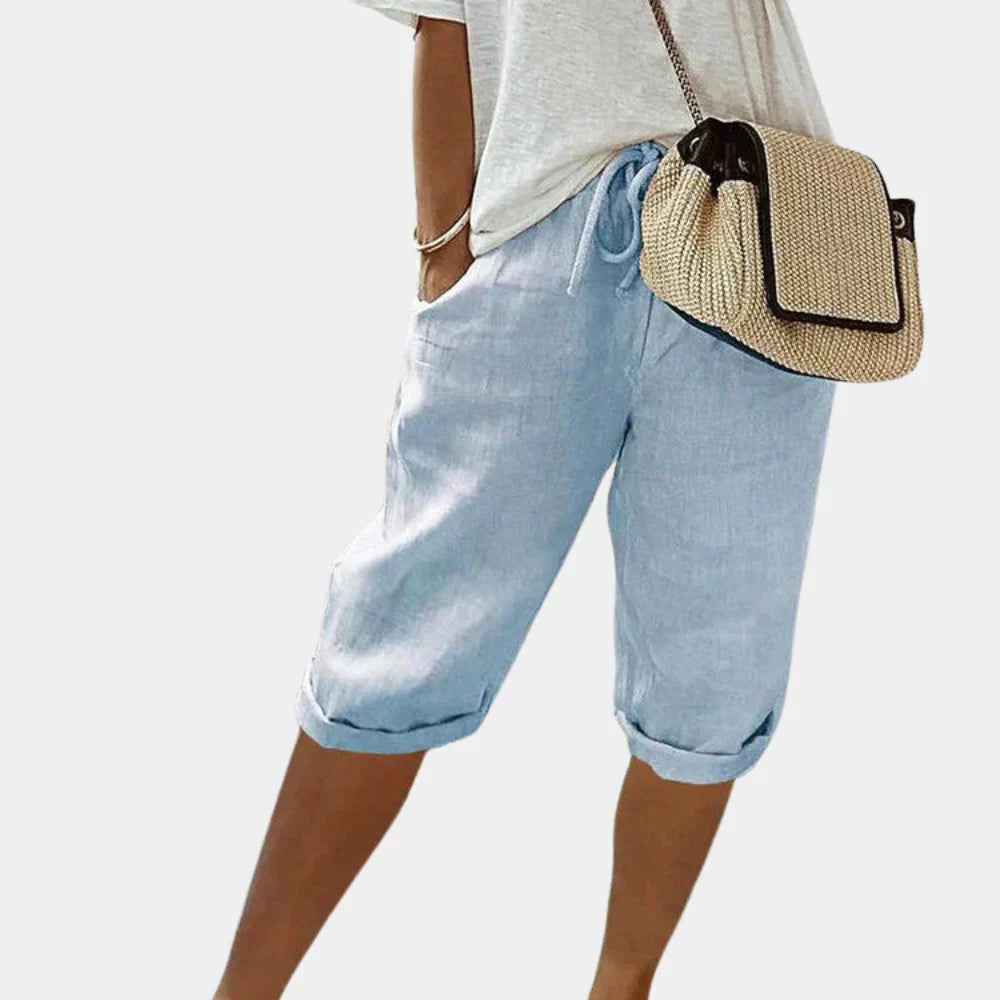 Comfortable Linen-Blend Women's Shorts