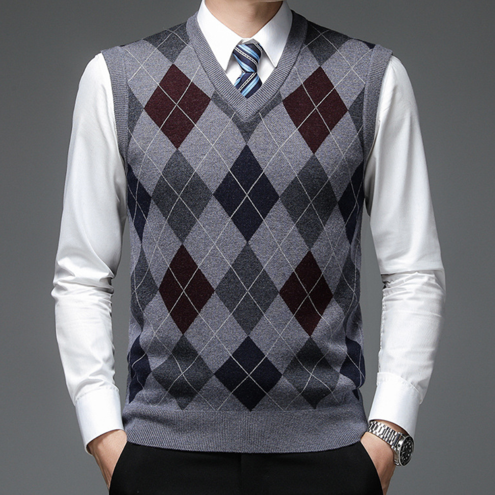 Sleeveless V-Neck Sweater