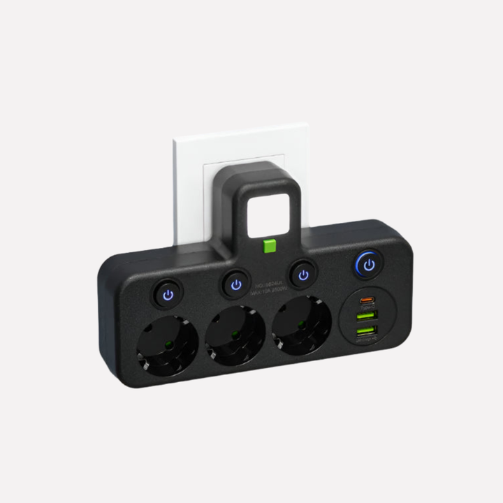 Power Strip with USB & Type‑C Ports