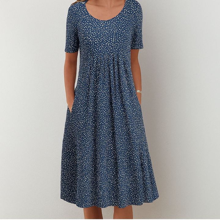 Effortless Vintage Floral Ruffle Summer Dress
