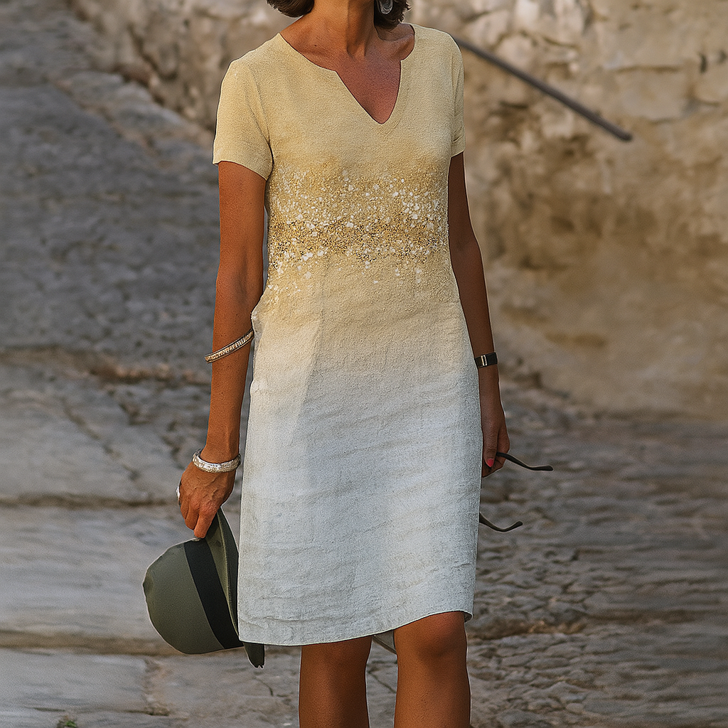 Women’s comfortable V Neck Dress