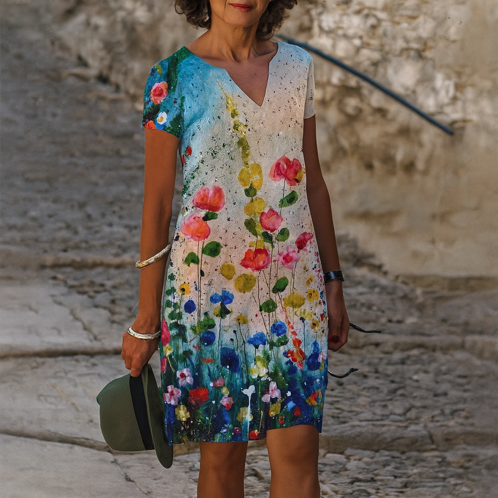 Women’s comfortable V Neck Dress